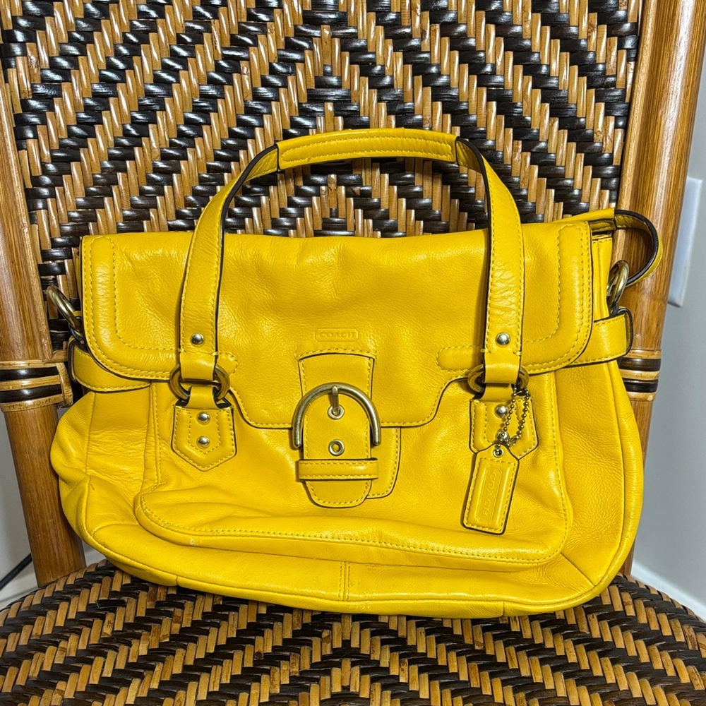Coach Campbell Crossbody Bag Yellow Rare